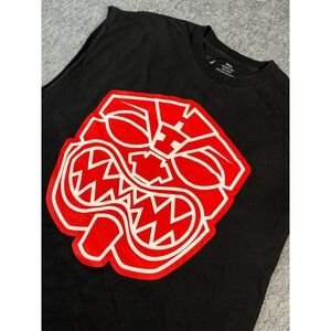 Mens Black Graphic Sleeveless T Shirt Tiki‎ Pineapple Casual Top